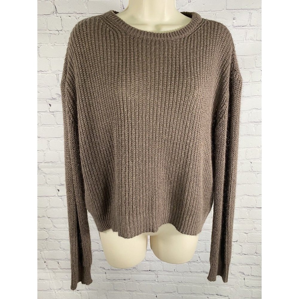 Dont Ask Why Brown Pullover Long Sleeve Knit Sweater Made in Italy ONE SIZE